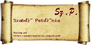 Szabó Petúnia névjegykártya