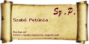 Szabó Petúnia névjegykártya